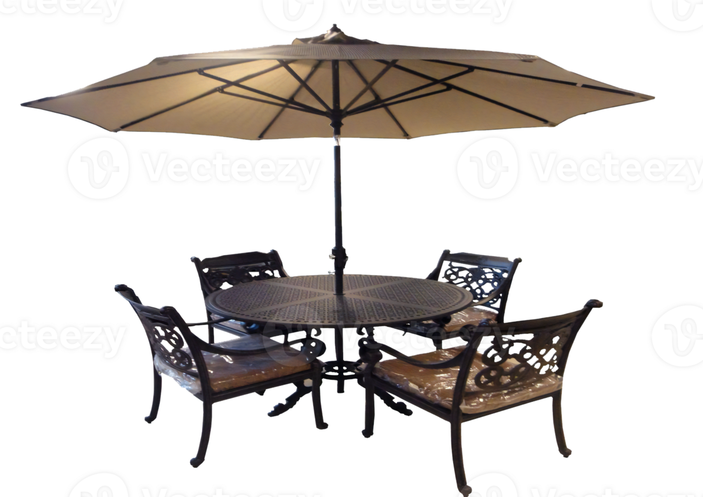 runda tabell med stol och paraply png