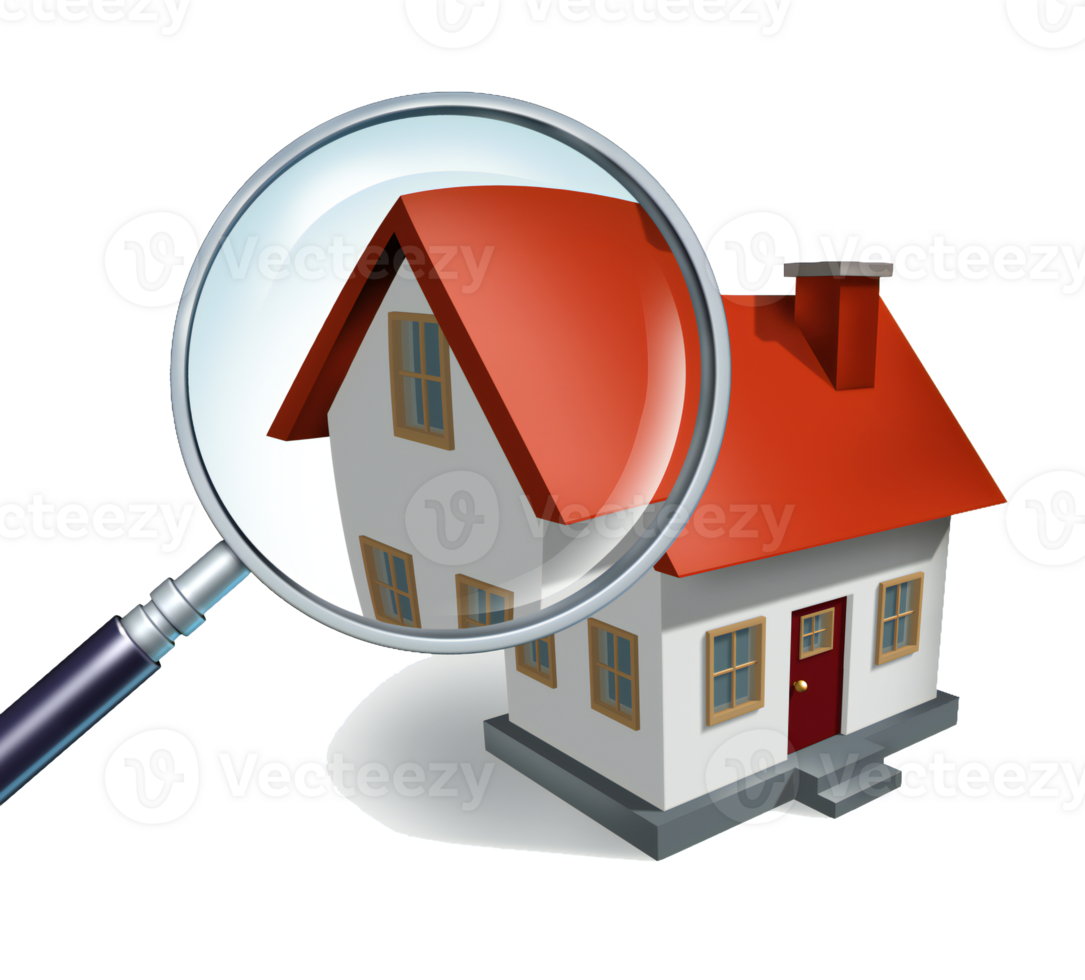 real estate property with magnifying glass png