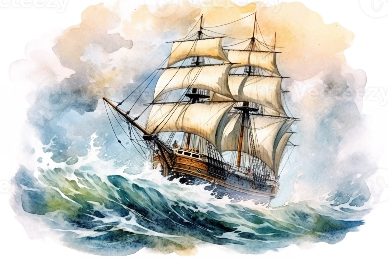 15-18th Century Sailing Ship png