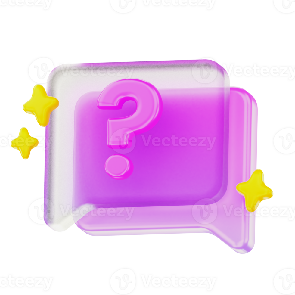 Question FAQ 3d User Interface Icon png