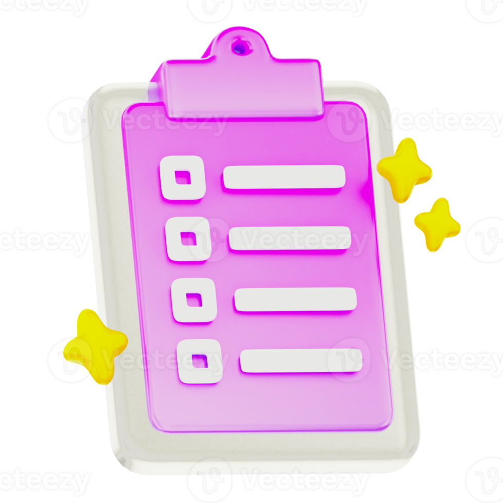 Clipboard 3d User Interface Icon png