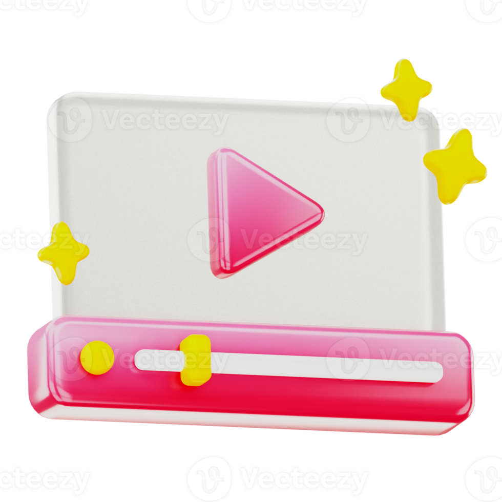 Video player 3d User Interface Icon png