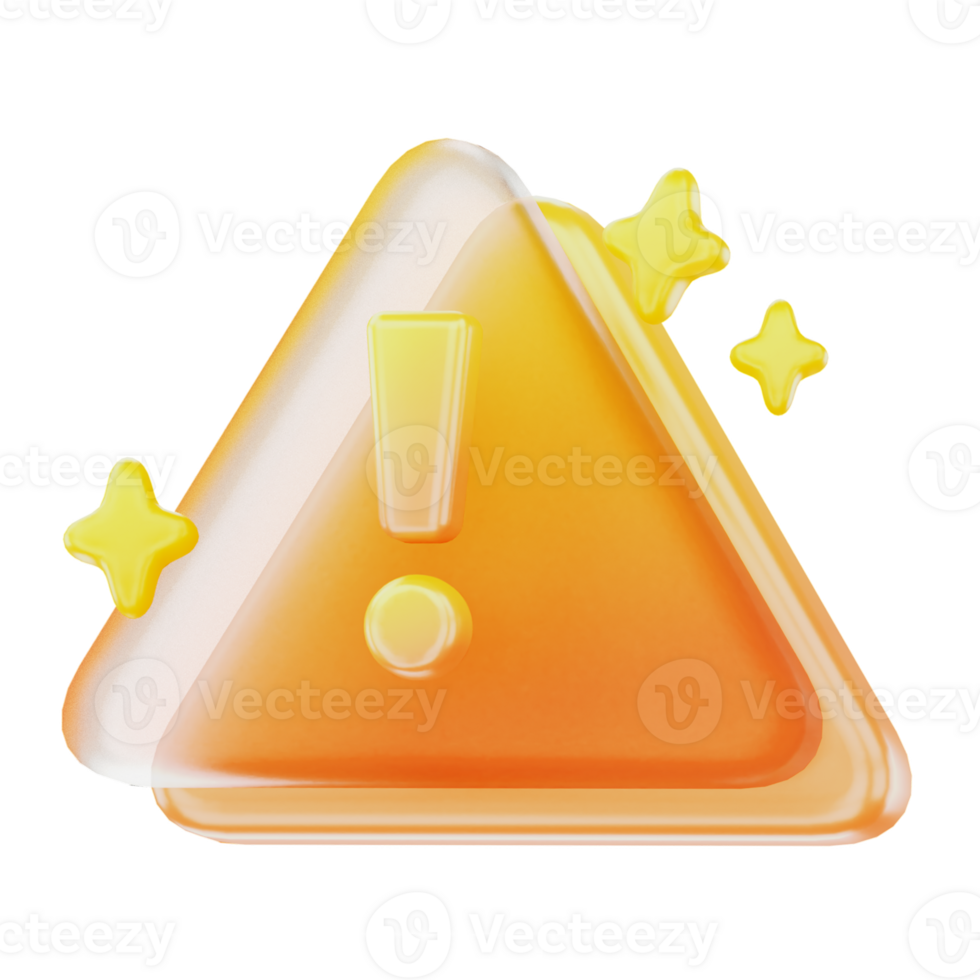 Atenção erro 3d do utilizador interface ícone png