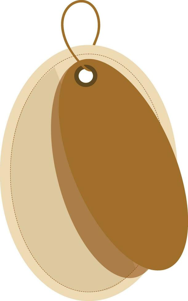 Illustration of double price tag in brown color. vector