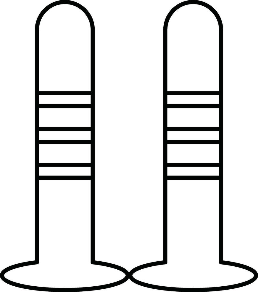 Stroke icon of traffic pole. vector