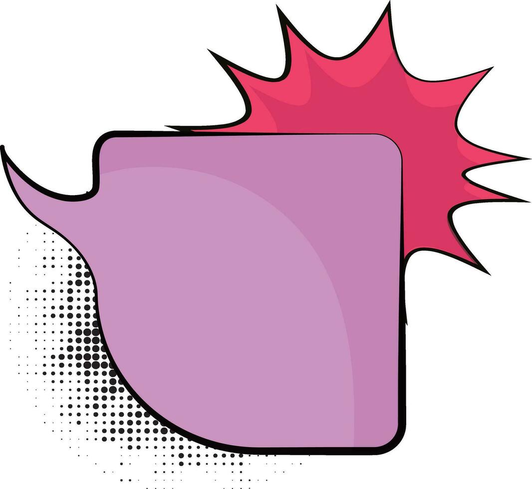 Purple and pink blank speech bubble. vector
