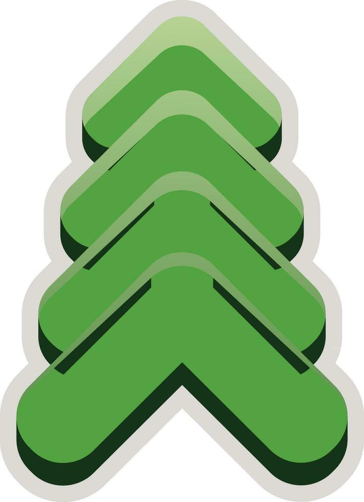 Green Christmas Tree design. vector