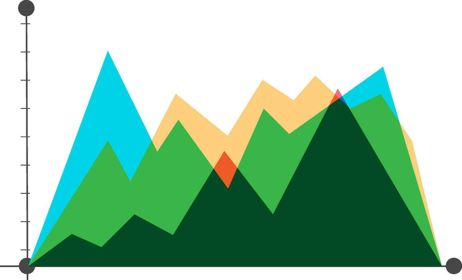 Statistical graph infographic for Business. vector