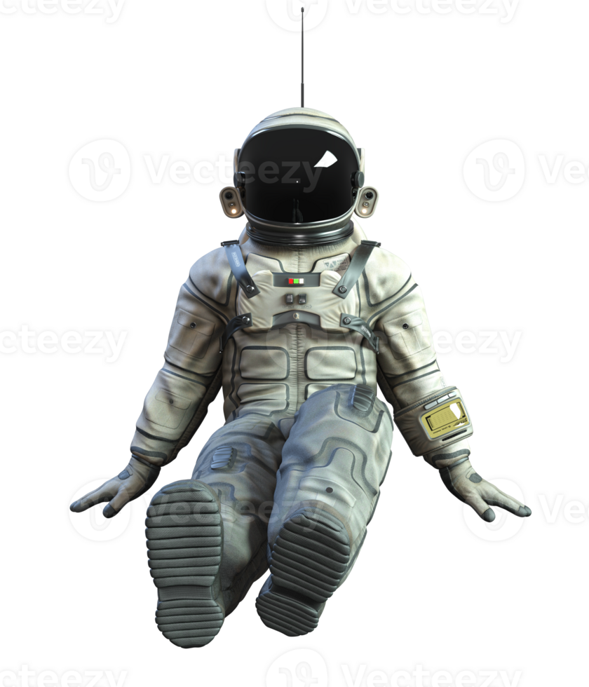 Astronaut on transparent background, 3d render png