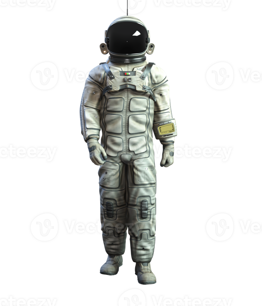 Astronaut on transparent background, 3d render png