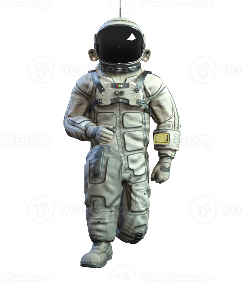 Astronaut on transparent background, 3d render png