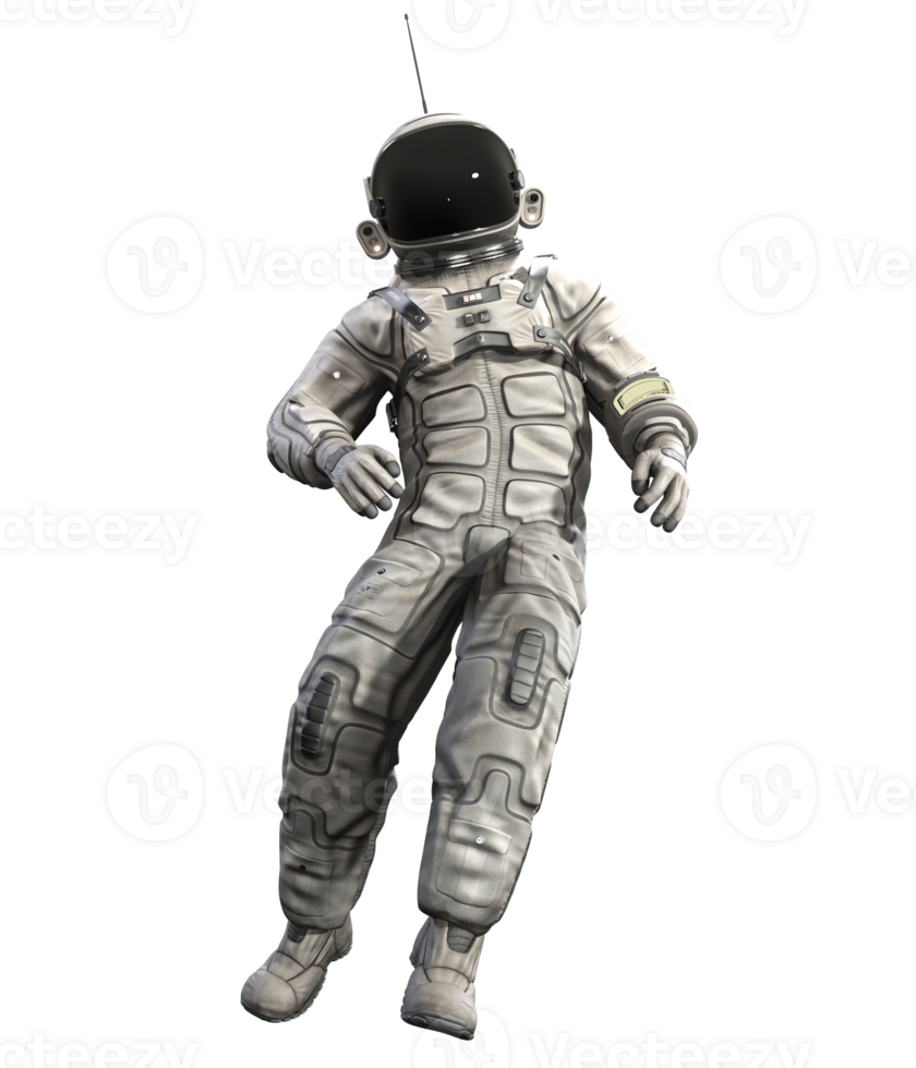 Astronaut on transparent background, 3d render png