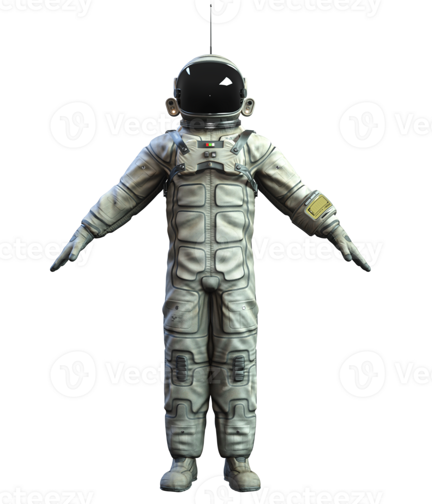 Astronaut on transparent background, 3d render png
