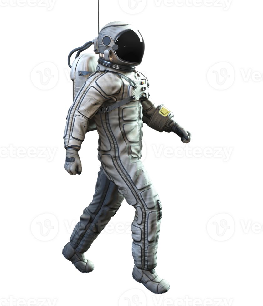 Astronaut on transparent background, 3d render png