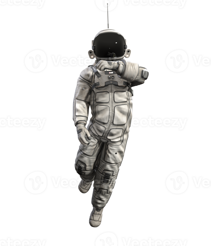 Astronaut on transparent background, 3d render png
