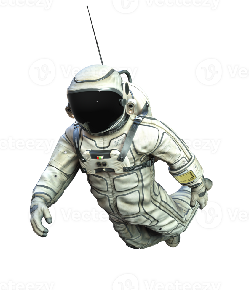 Astronaut on transparent background, 3d render png