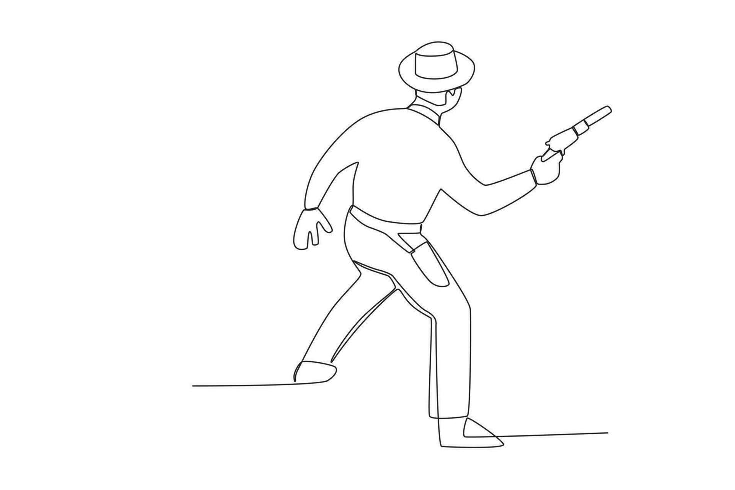 A cowboy holding a gun vector