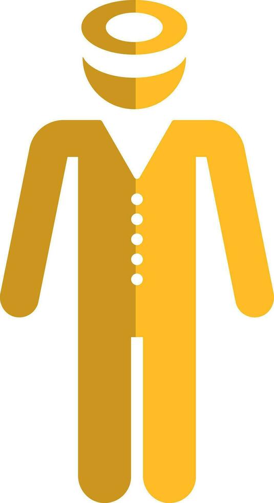 Illustration of  half shadow male bellhop. vector