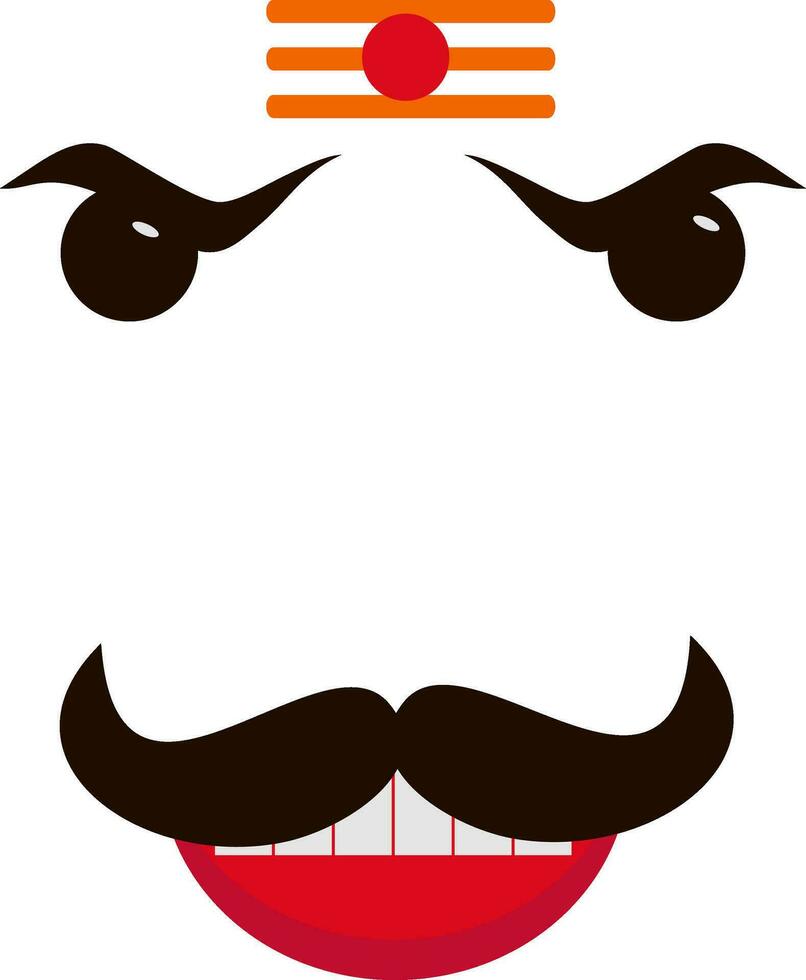 Close-up of ravana for dessehra festival. vector