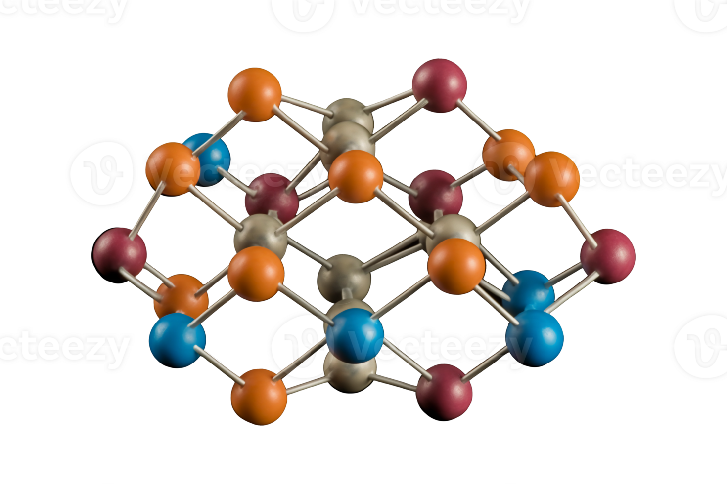 3d Modell- von Molekül Substanz ai generativ png