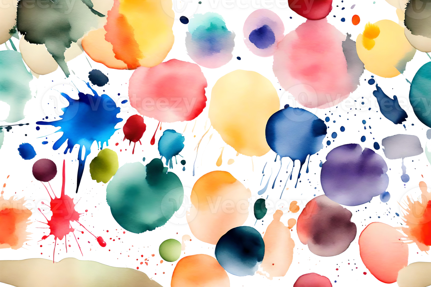 Watercolor paint stains on transparent background. 25280146 PNG