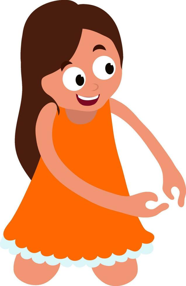 Character of a funny girl. vector