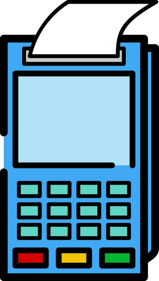 Illustration of POS Terminal, Payment Machine. vector