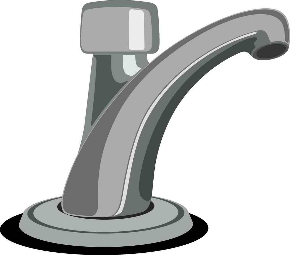 Modern tap isolated on white background in gray color. vector