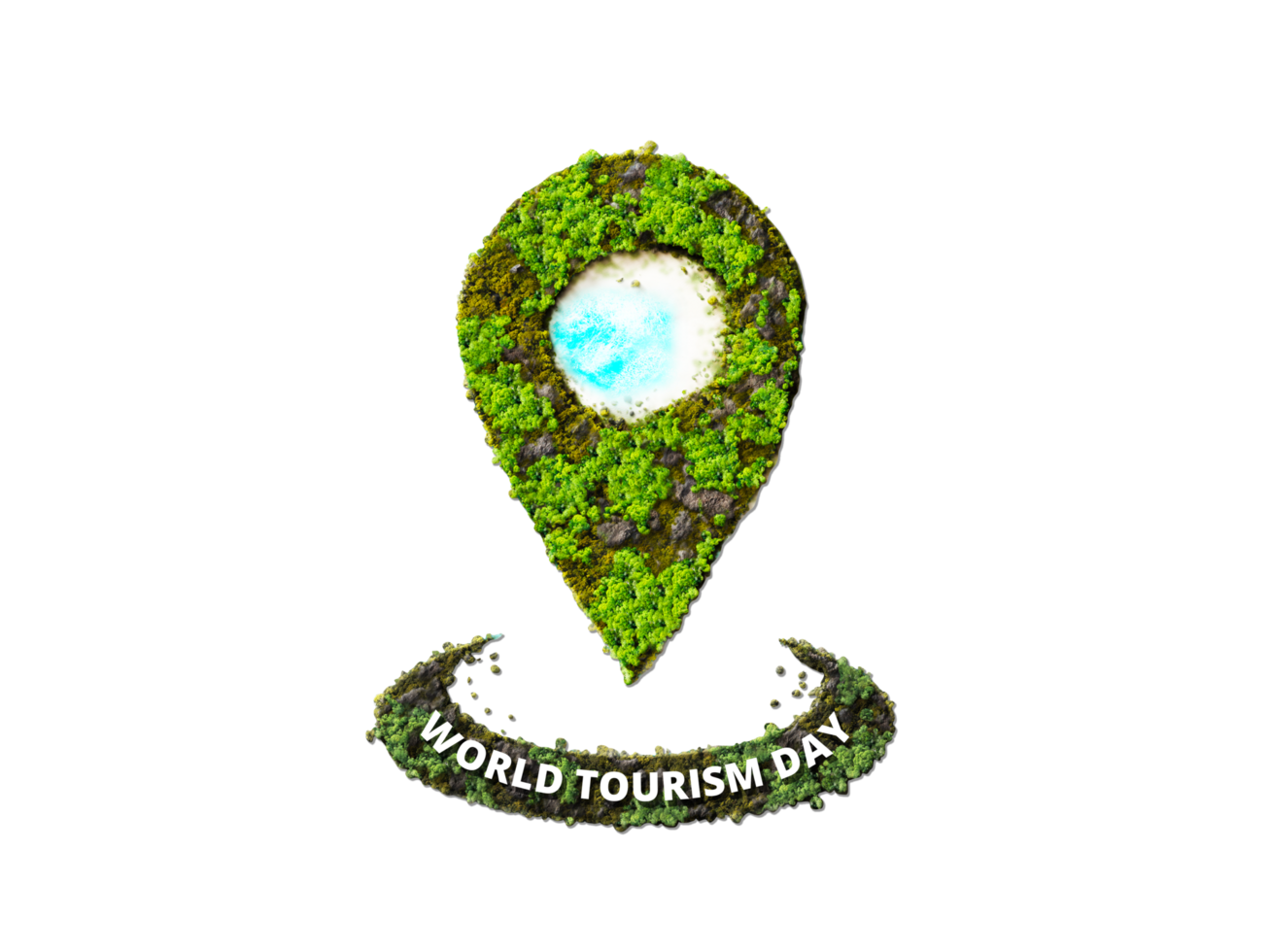 World Tourism Day without background 3d Illustration AI Generated png