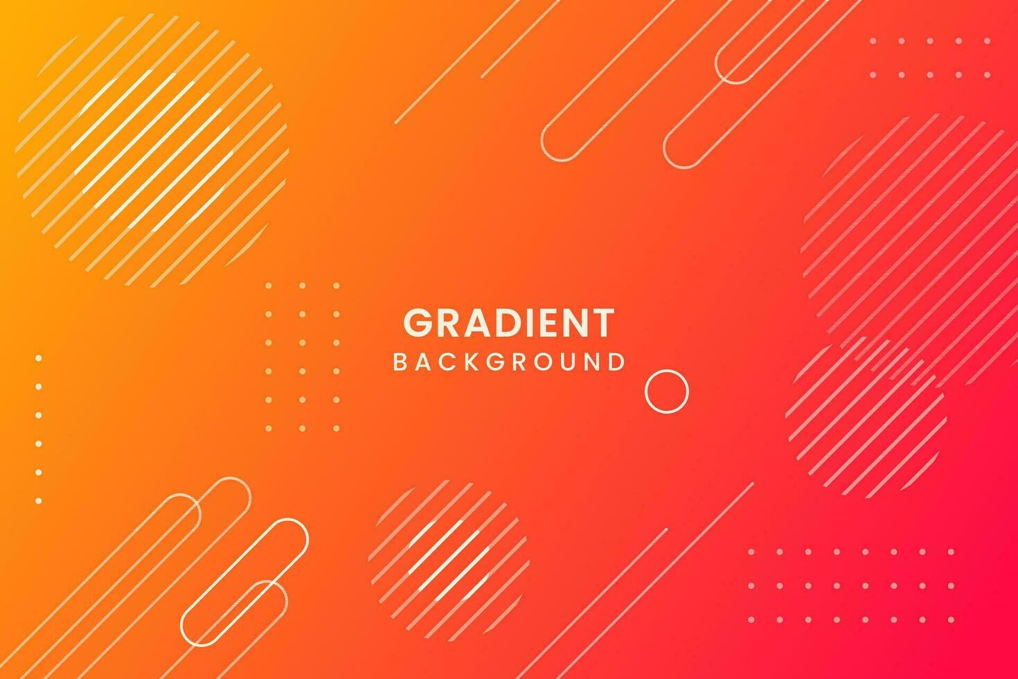 Orange magenta gradient geometric abstract background vector