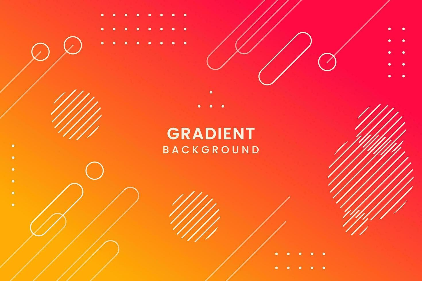 Orange magenta gradient geometric abstract background vector