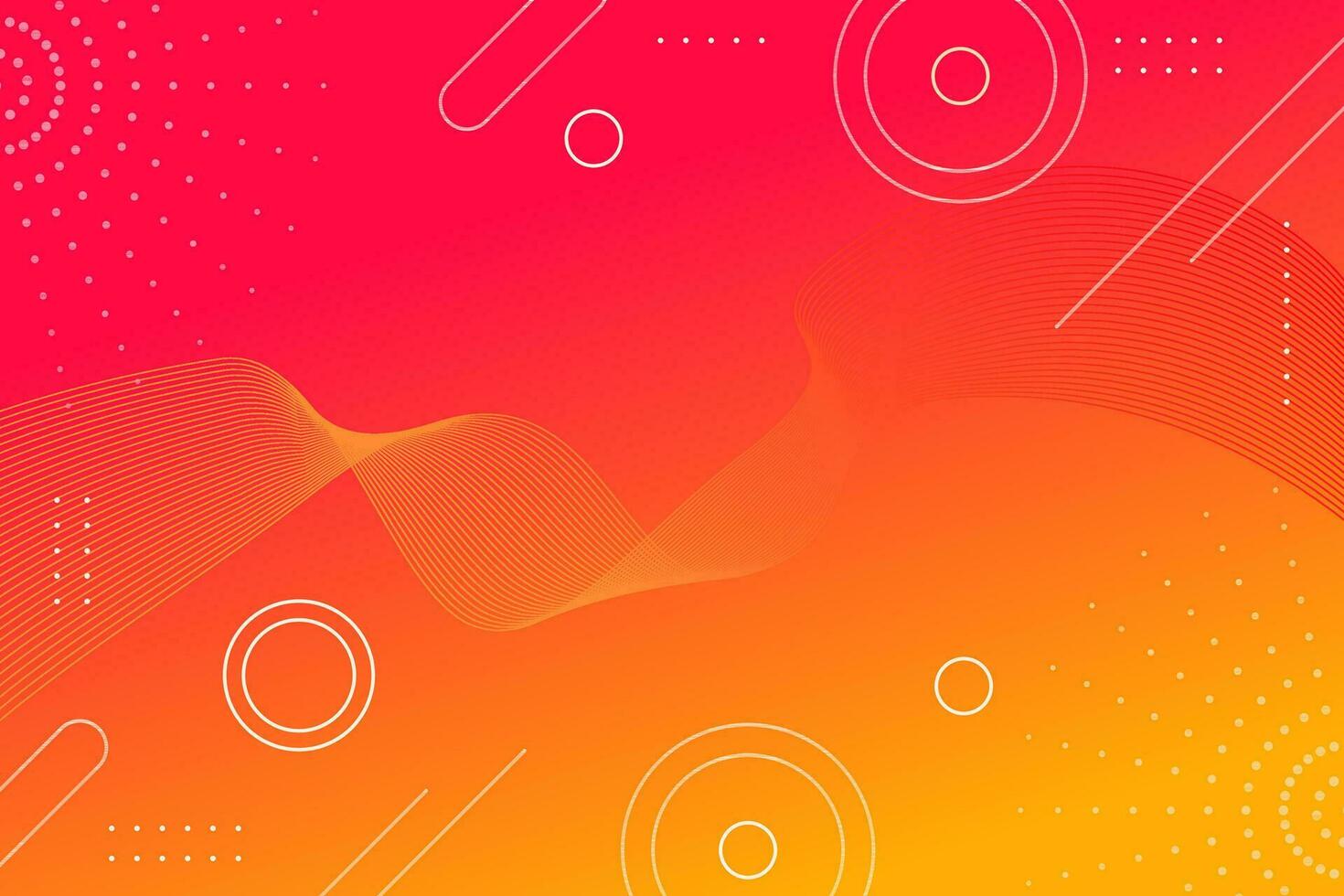 Orange magenta gradient geometric abstract background vector