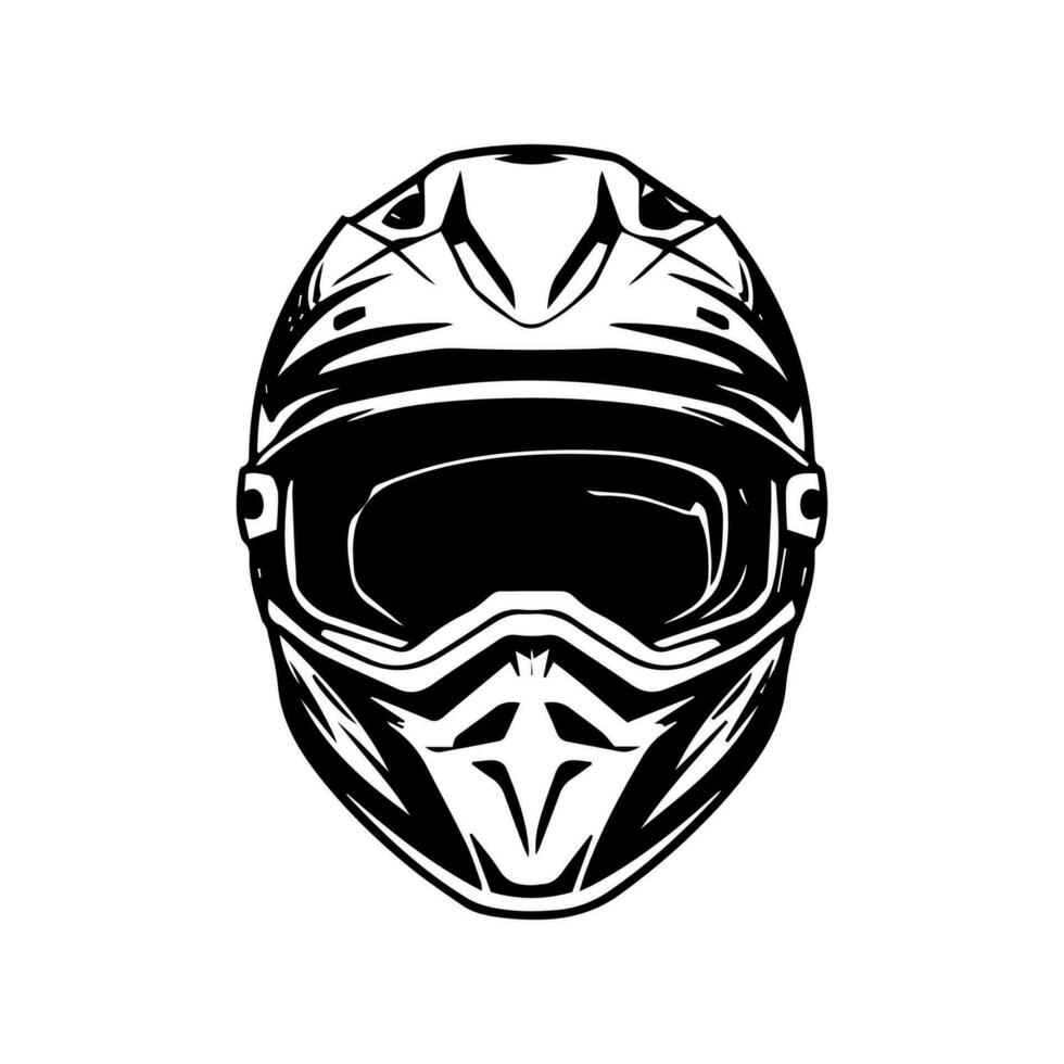 motocross helmet biker logo design illustration vector