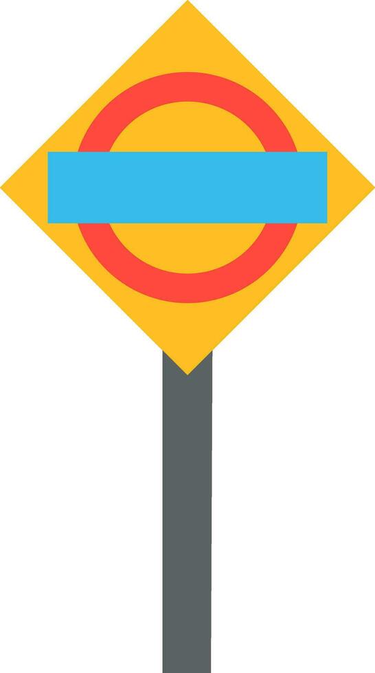Stylish blank road sign. vector