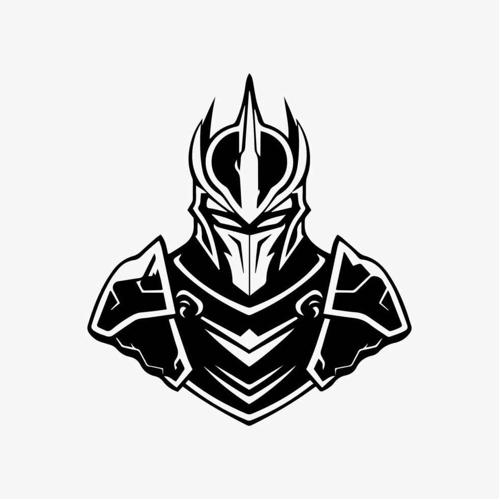 Armor illustration logo design vector