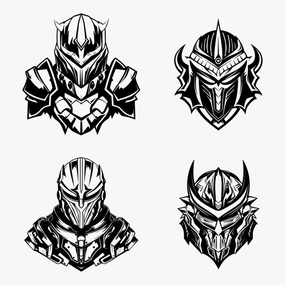 Armor illustration logo design vector