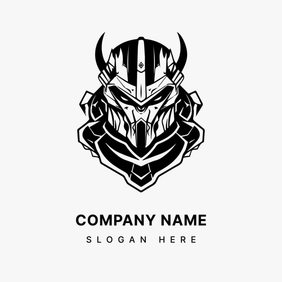 Armor illustration logo design vector