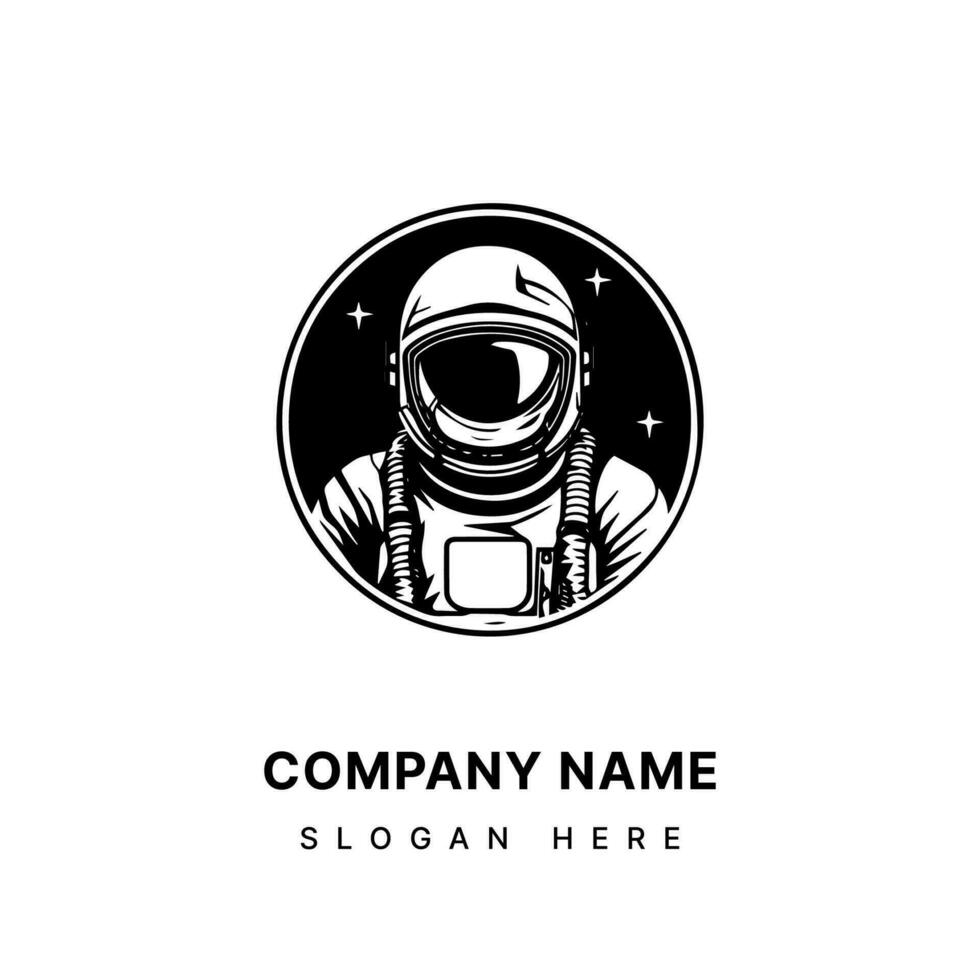 Reach for the stars with our astronaut themed logo design. Embodying adventure, curiosity, and the spirit of exploration vector
