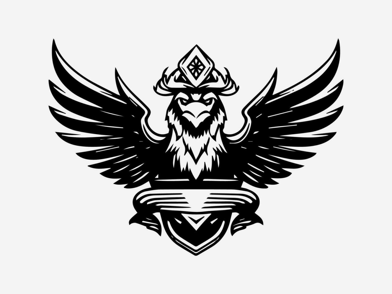 Dynamic eagle logo design illustration representing power and vision. Ideal for corporate, leadership, and nature inspired brands. Strong and eye catching. vector