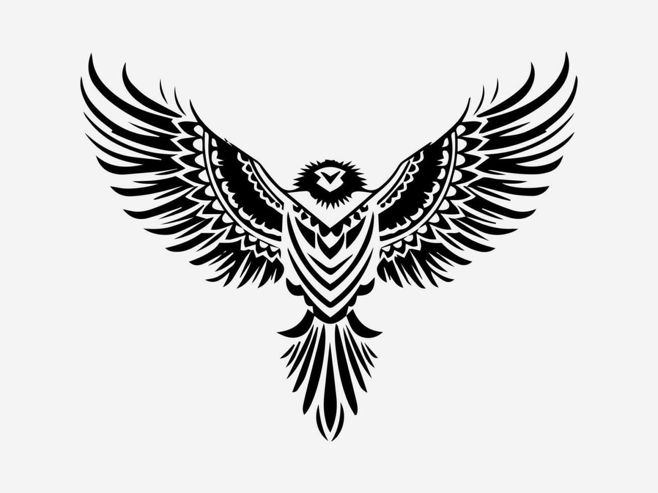 Graceful eagle logo design illustration symbolizing elegance and precision. Suitable for luxury, fashion, and wildlife conservation brands. Timeless and sophisticated. vector