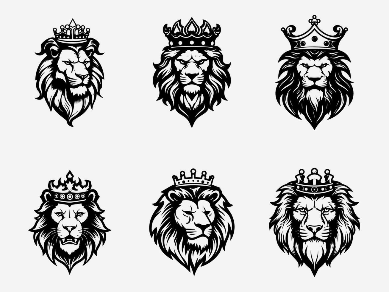 Captivating hand drawn lion logo design illustration, representing courage, majesty, and the spirit of the wild vector