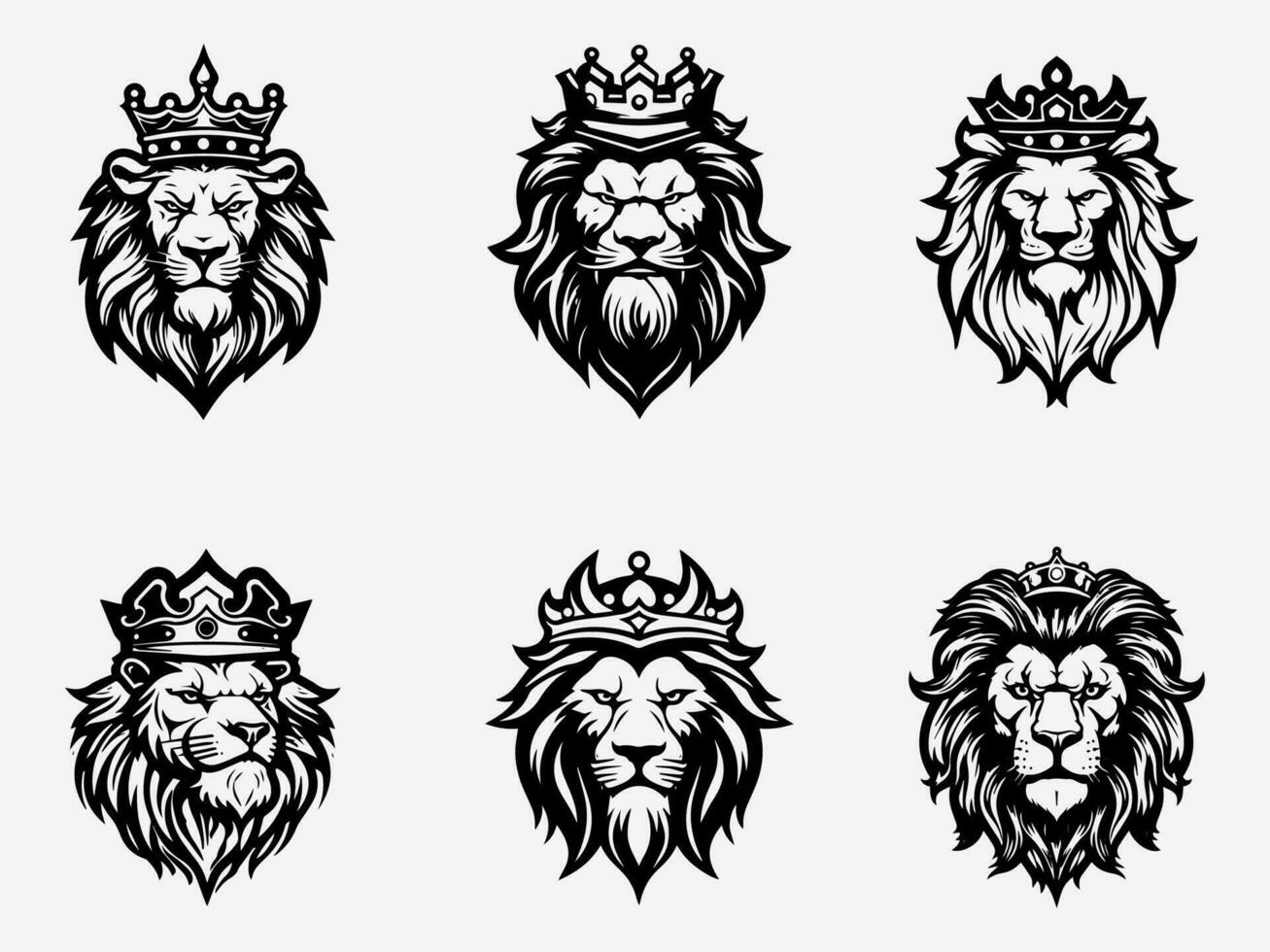 Hand drawn lion logo design illustration, showcasing strength, power, and leadership with an artistic touch vector