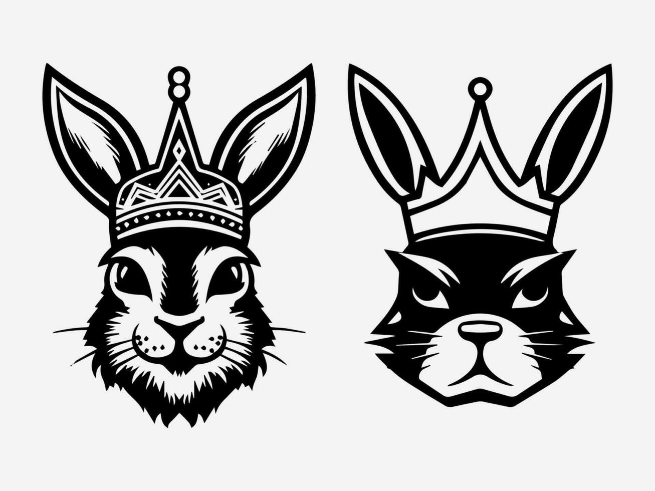 rabbit hand drawn logo design illustration vector