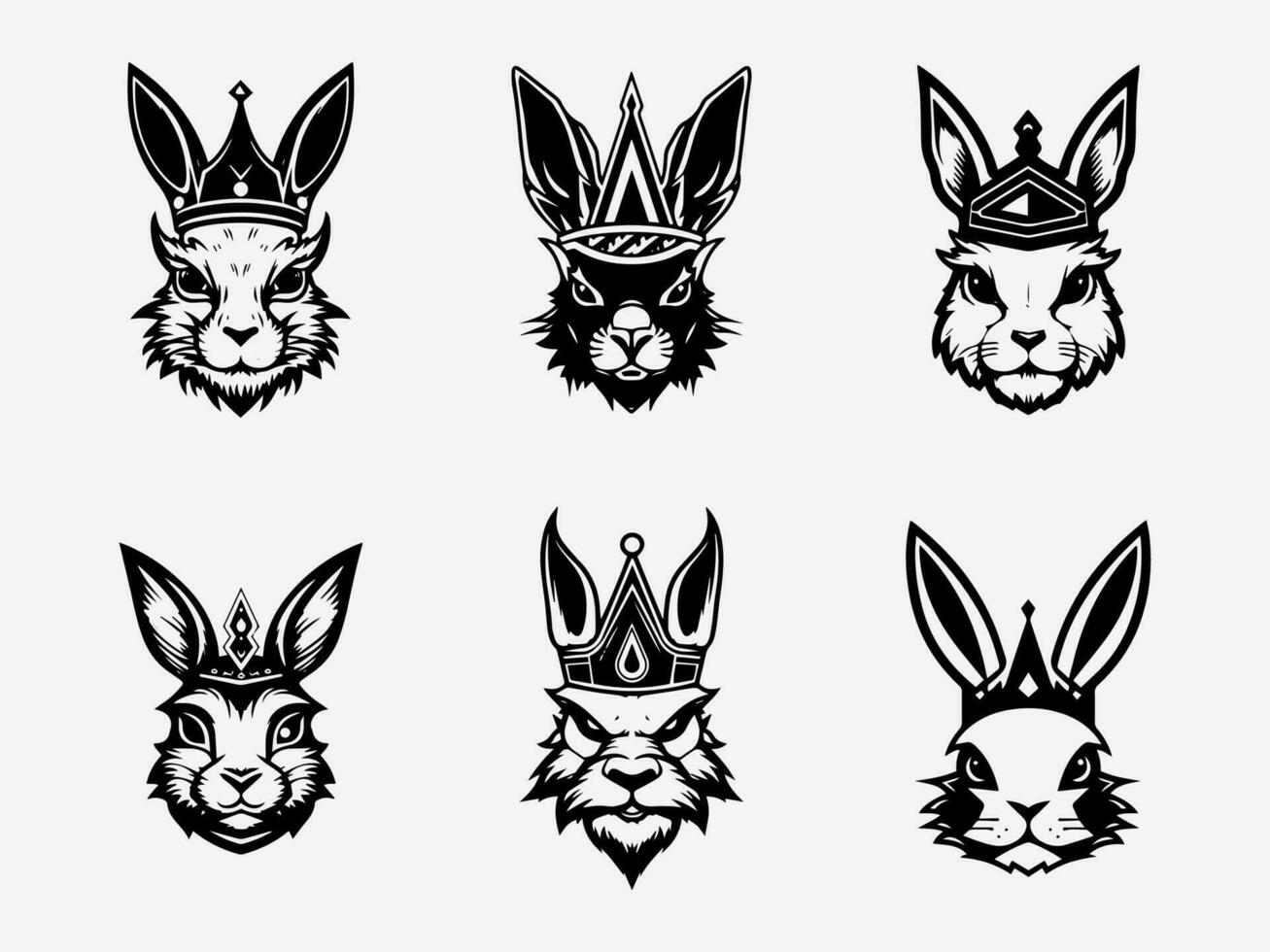 Charming and whimsical hand drawn rabbit logo design illustration, adding a touch of playfulness and innocence to your brand vector