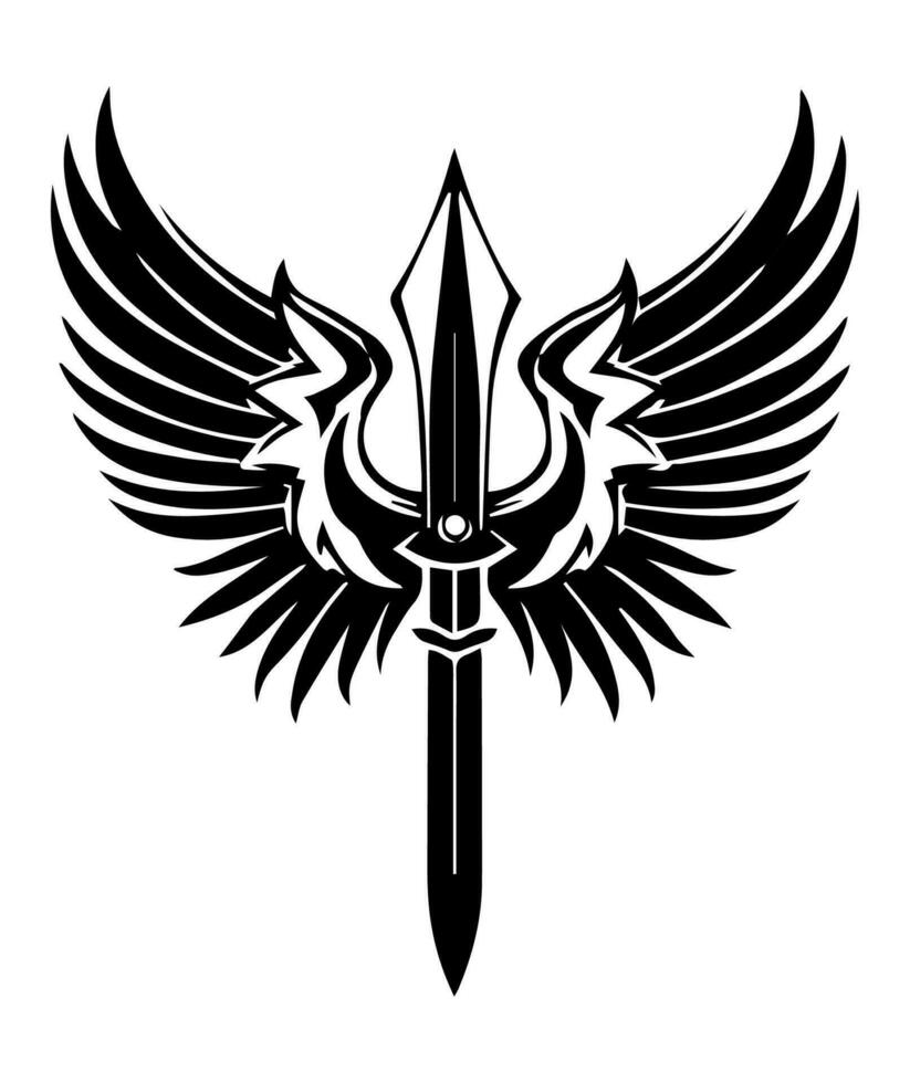 Attention grabbing illustration of a hand drawn dagger sword, creating a powerful logo design that embodies a sense of danger, adventure, and determination vector