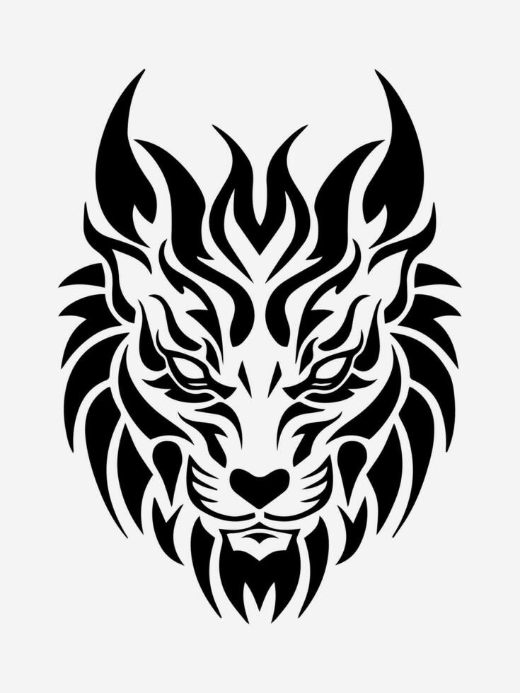 Animal tribal tattoo design element vector