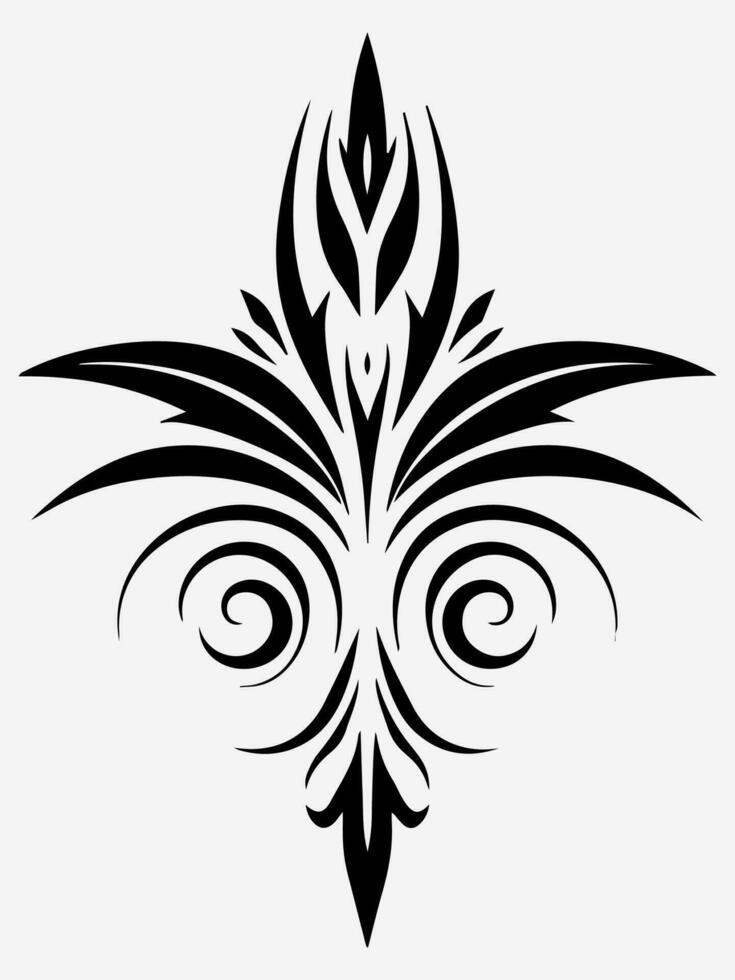 auténtico y intrincado tribal tatuaje diseño elemento, agregando un toque de cultural significado y simbolismo a tu obra de arte vector