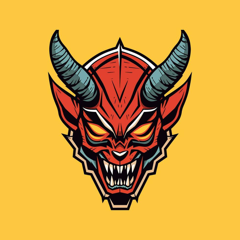 Mysterious Baphomet Head Illustration A captivating and enigmatic portrayal of the iconic occult symbol. Intricate details and dark symbolism vector