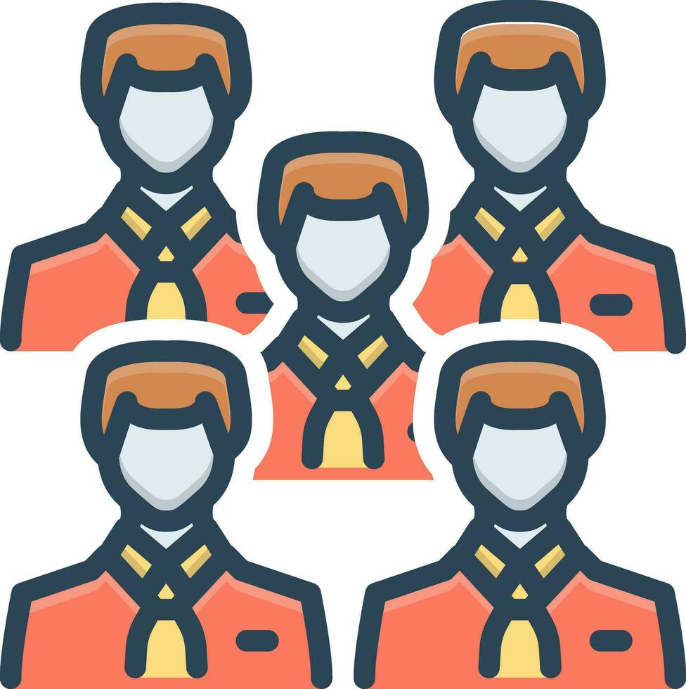 color icon for employees vector