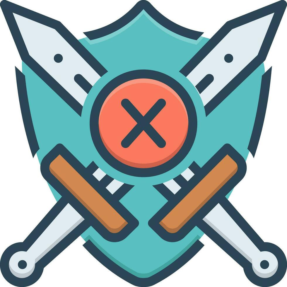 color icon for disarm vector